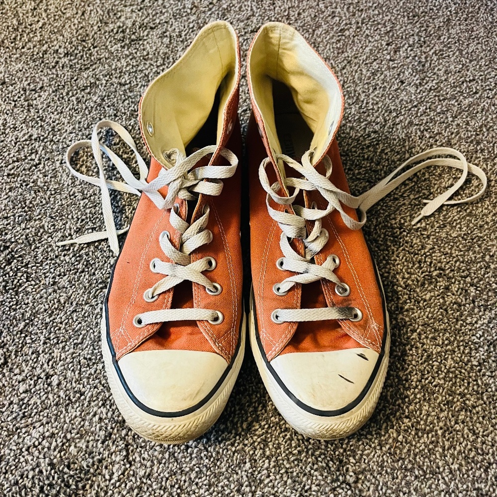 Men's Orange Converse, 10